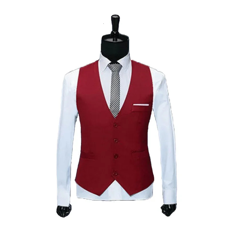 Slim Fit Suit Vests For Men Black Grey Navy Blue Business Casual Male Waistcoat Single Breasted Gilet Homme Formal Jacket 250520