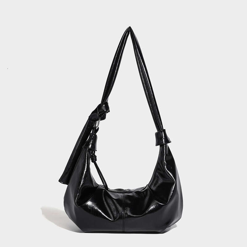 Women's Bags Designer Internet Celebrity's Korean Version Oil Wax Leather Horn Bun New Niche Single Shoulder Crossbody Commuting Versatile D