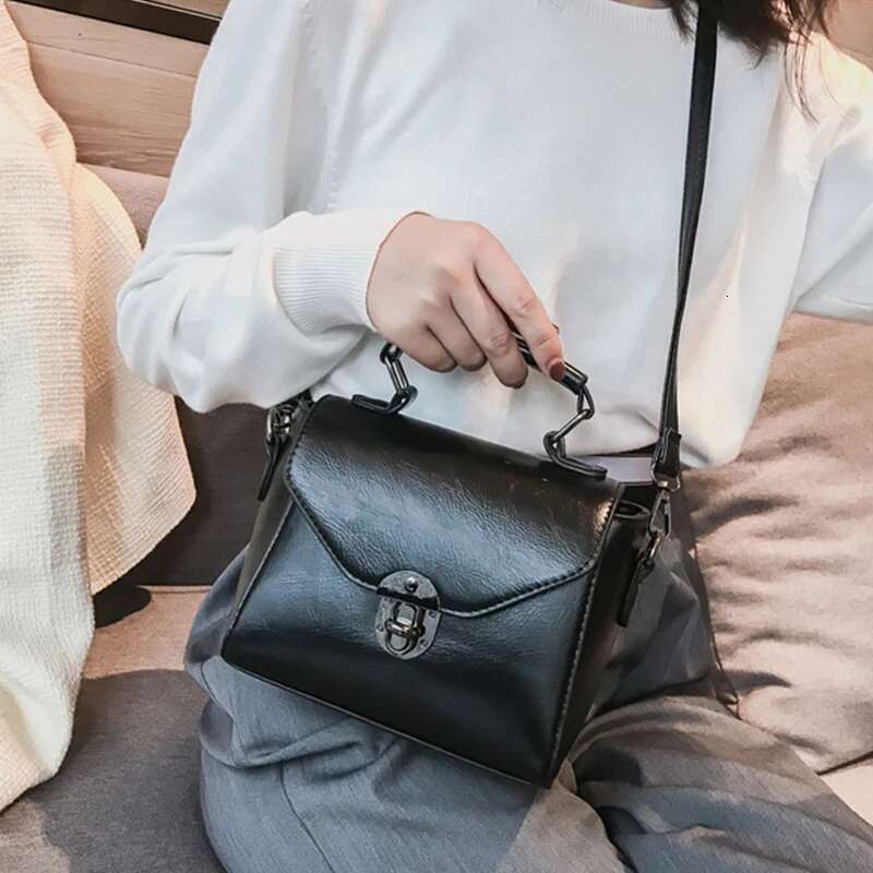 Women Vintage PU Leather Small Top-Handle Shoulder Ladies Casual Flap Crossbody Female Messenger Bags