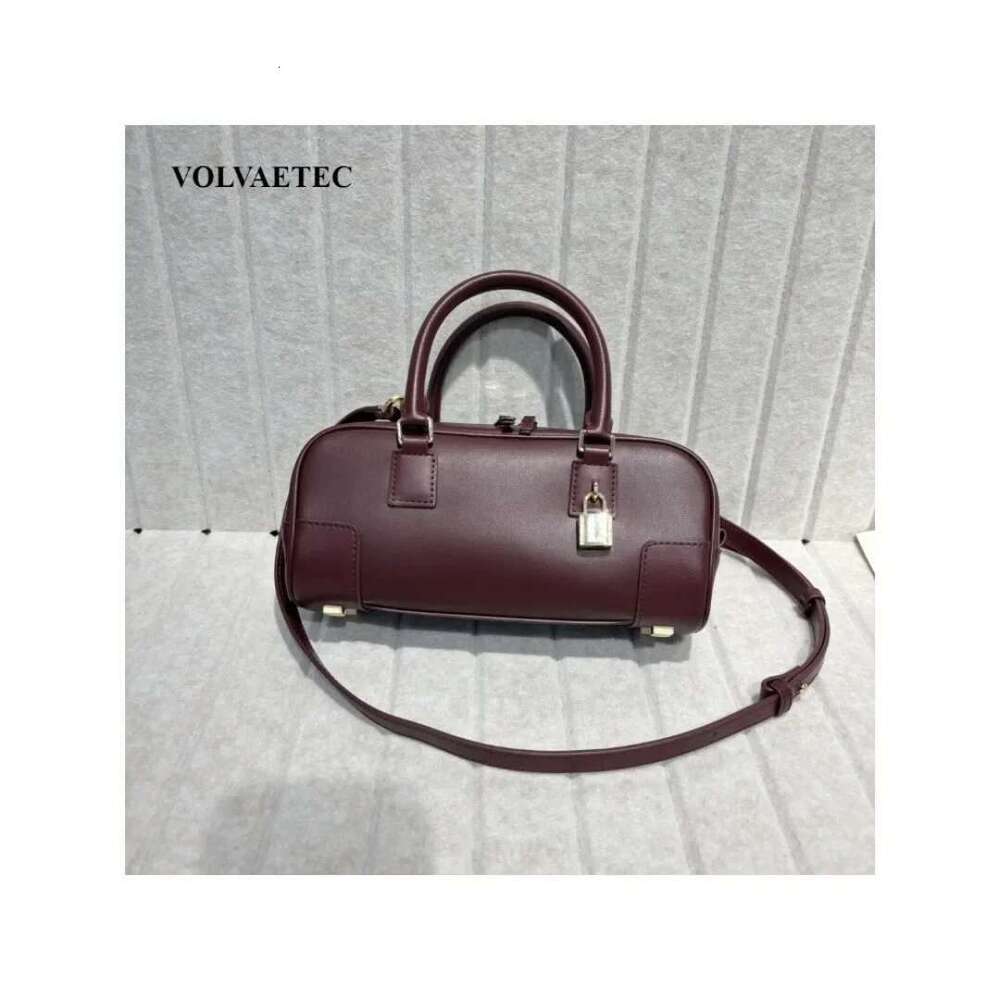 Cowhide Bowling Boston 2025 Novice Mention High-End Women's Commuter Shoulder Messenger Bag Versatile Fashion