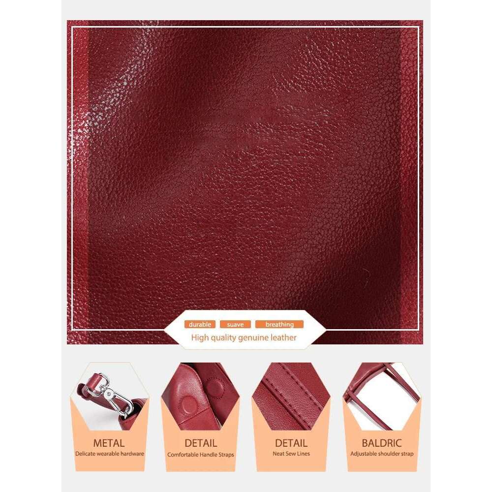 Zency Cowhide Genuine Underarm Handbag For Women Female Casual Tote Shoulder Bag 2024 New Large Soft Leather Hobo