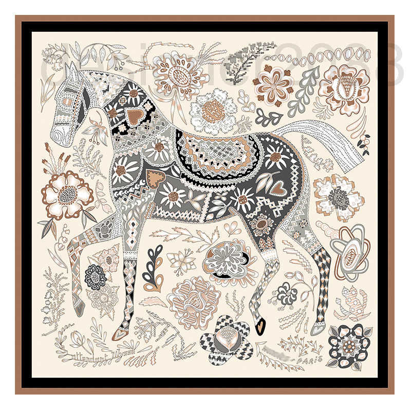 10A Mirror Quality woman Scarves Designer Free City New H Silk Scarf 90 Square Scarf 100% Mulberry Silk Twill Silk Scarf 18mm