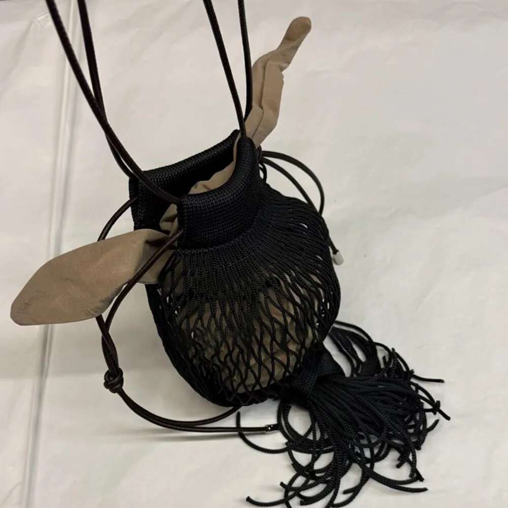 2025 Summer New Casual All-match Messenger Fishing Net Women Trendy Personalized Shoulder Bag Ruched Streetwear Crossbody Bags