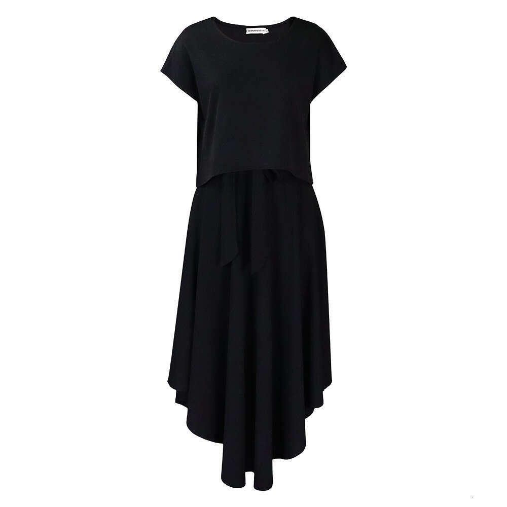 Women's Wear Women's New Fashionable And Elegant Casual Top Large Hem Skirt Set