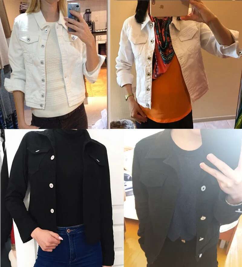 New Spring And Autumn 2024 Casual Short Denim Women's Korean Version Solid Color Jacket Clothes Coat Designer