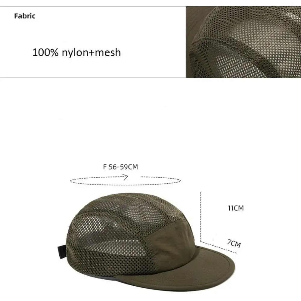 Outdoor Summer Quick Drying Cap Men Women Work Cap 5 Panel Baseball Hats Baseball Cap Breathable Mesh Caps 250519