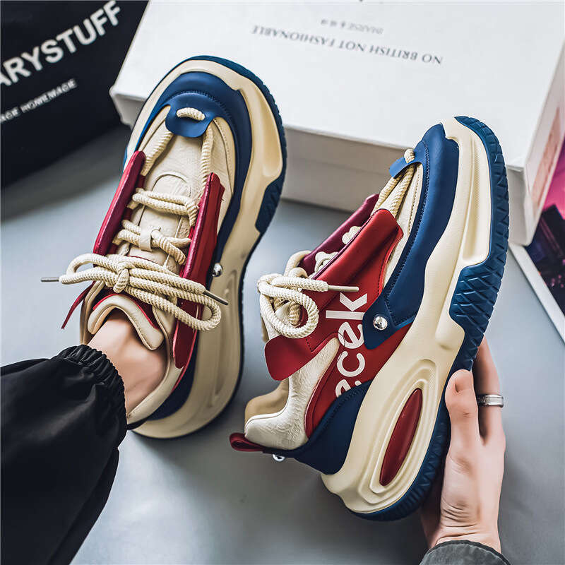 2025 Spring New Collection Men's Casual Sports Waterproof Dad Trendy Versatile Thick soled Durable Shoes Men