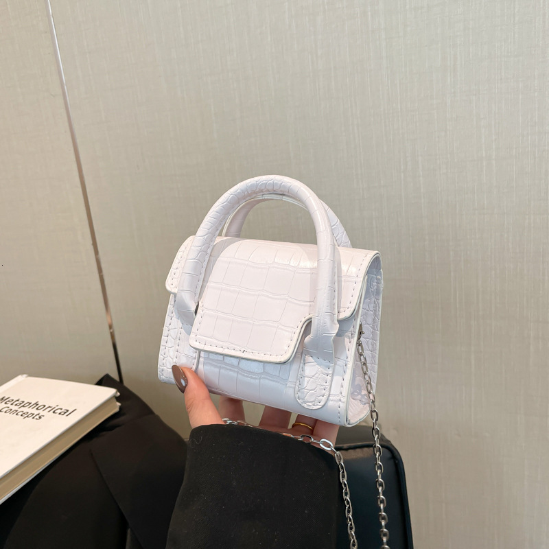 Free Delivery Designer Bag 2025 Stylish Design Single Shoulder Western Solid Color Cover Small Square Handheld Texture Crossbody Bag Luxury 8520