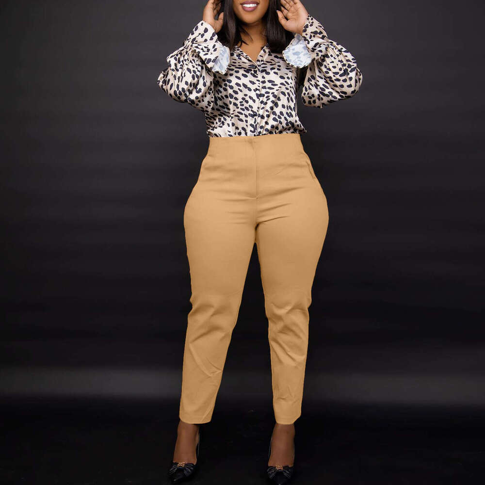 Women's Wear Women's Women's Clothing, Spring High Waisted Tight Fitting 9-Point Commuting Professional Solid Color Suit Pants, Casual 