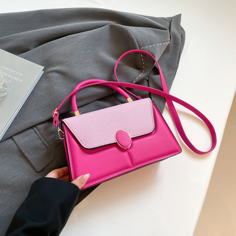 Free Delivery Designer Bag Fashion Cover Contrasting Color 2025 New Simple And Casual Early Spring Western Style Single Shoulder Crossbody Hand Held S