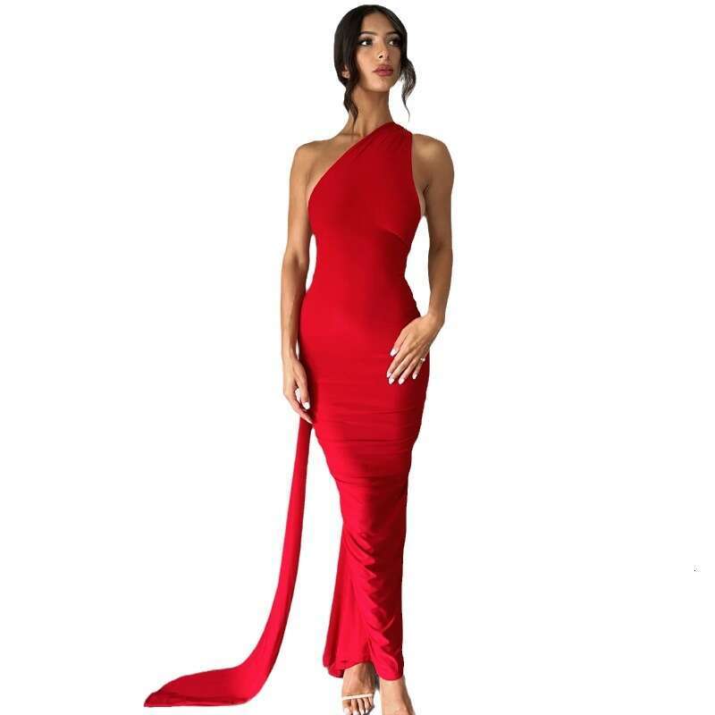 Halter Dress Wind Clothing Summer New Product Sexy Backless Pleated Slim Fit Sleeveless Temperament Women S Dress Maxi Dress