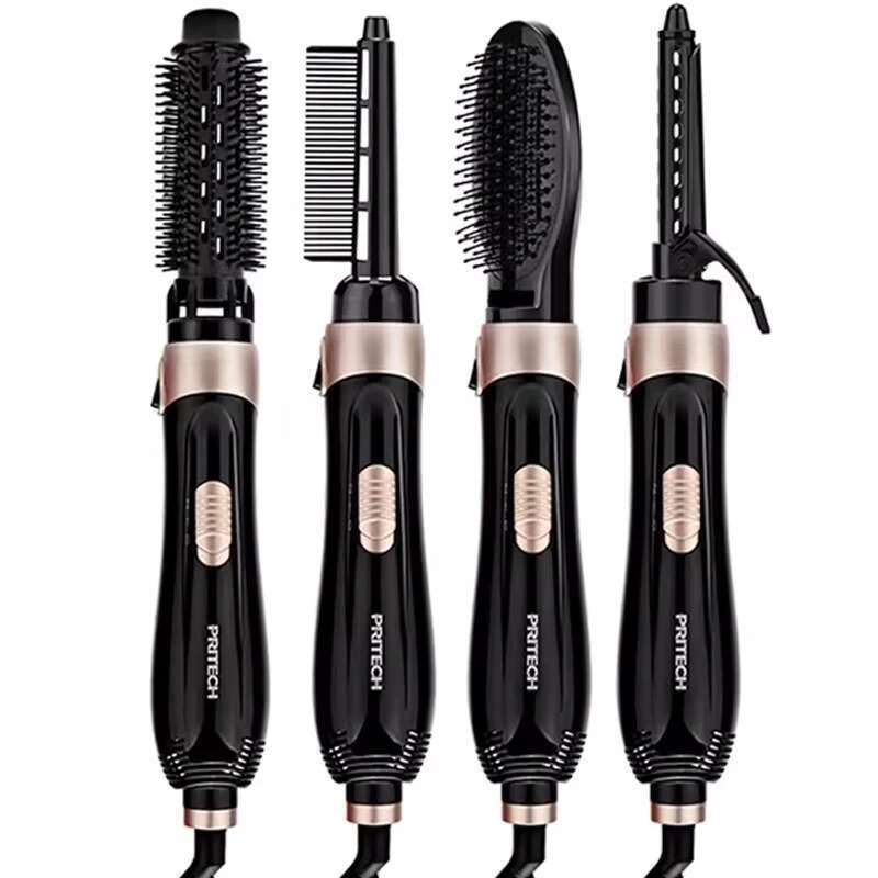 High Quality 4-In-1 Portable Negative Ion Hot Air Comb Set Salon Women'S Styling Tool
