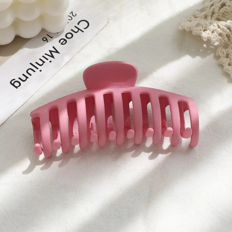 Solid Color Womens Hair Grab Korean Simple Style Fashion Gift Party Daily Shark Clip Hairpin Womens Hair Decoration 250517