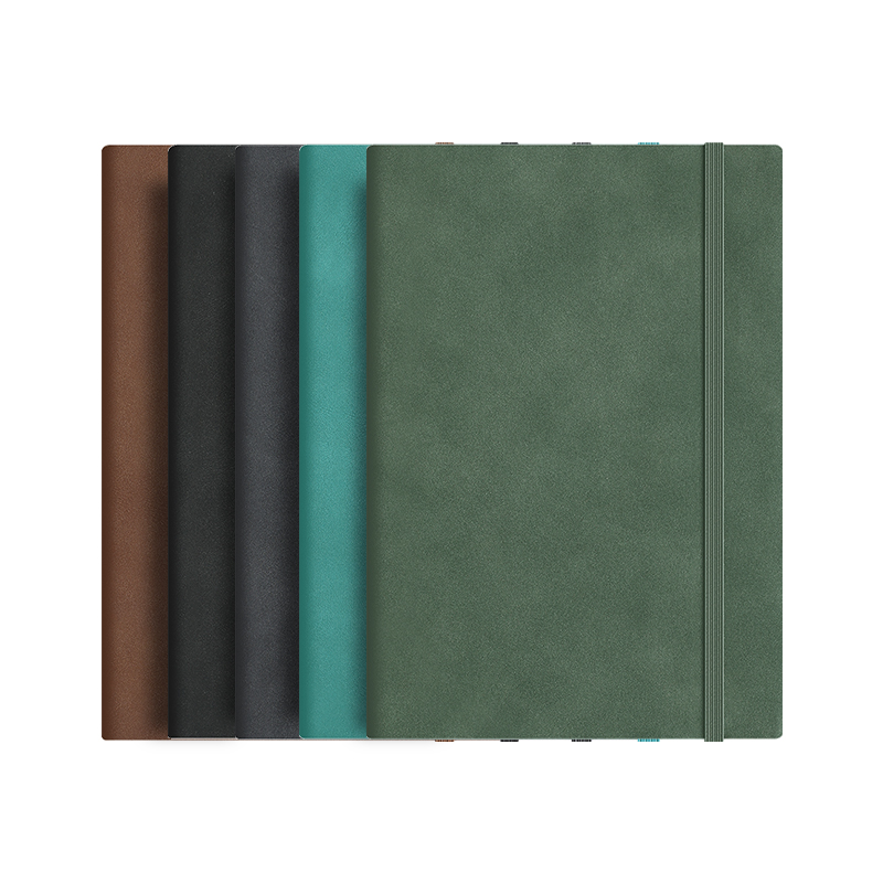 A5 Elastic Band Notebook Diary Notebook PU Leather Meeting Notebook Office Supply School Supplies