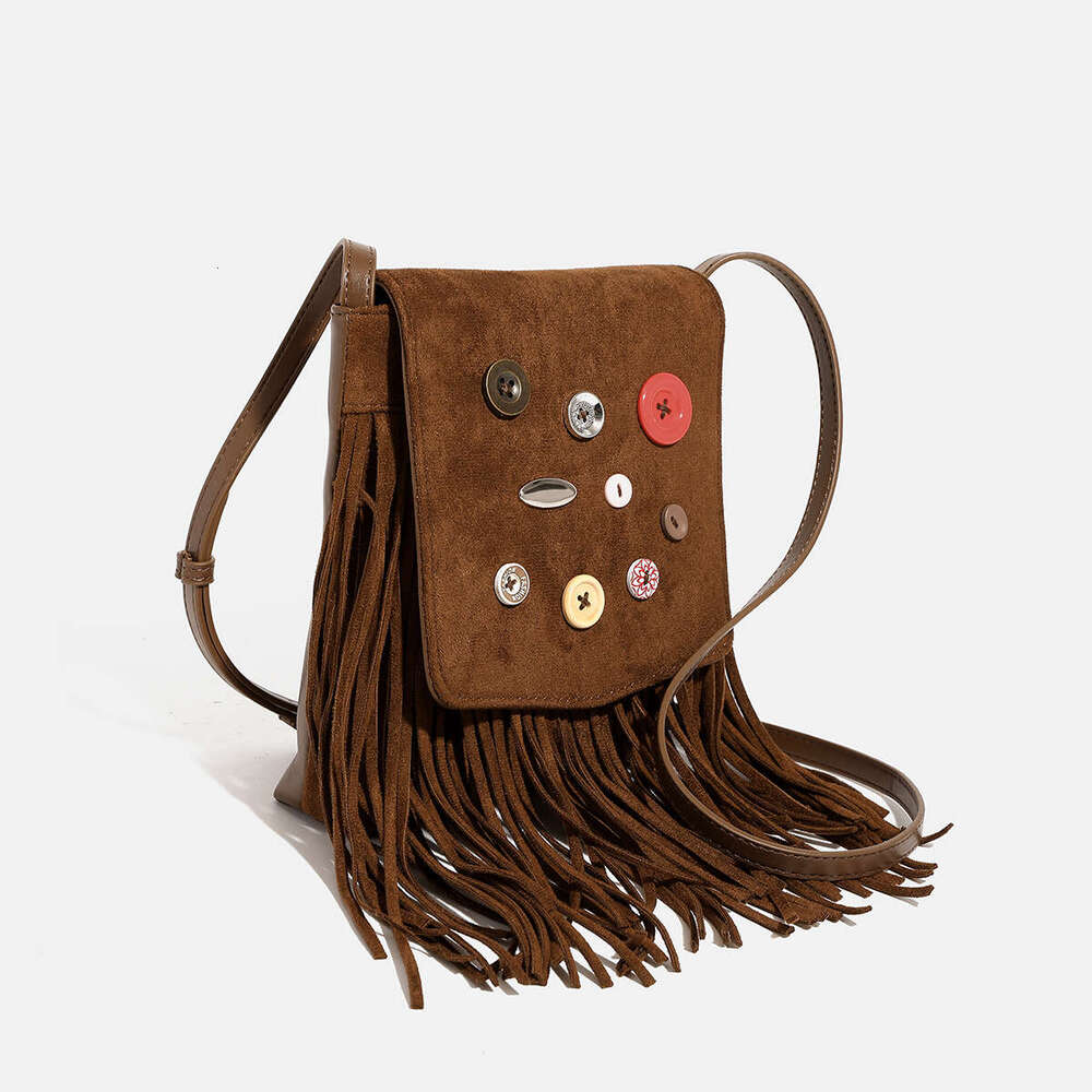 Women's Bags Designer Small California Pony Hippie Button Tassel Autumn/Winter New Casual Versatile Single Shoulder Crossbody Bag