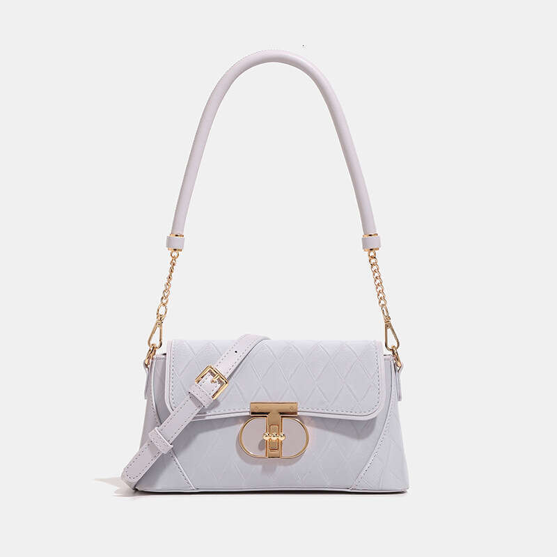 Women's Bags Designer Advanced Ling Grid Armpit For Women New Simple Handbag, French Stick Bag, Niche Versatile Single Shoulder Crossbody Bag