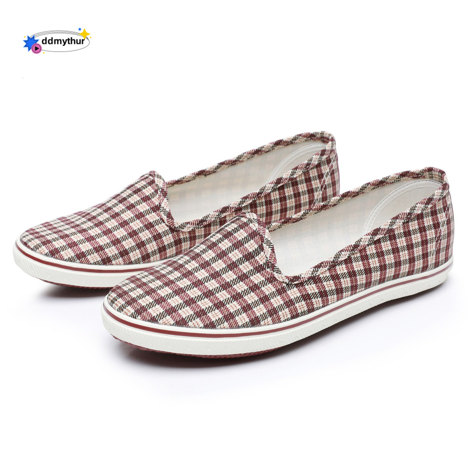 Lutai casual women, soft soled that are not tiring feet, lazy for mothers, women's flat shoes, work shoes ddmythur