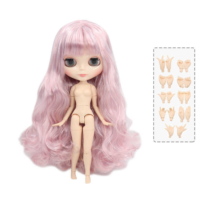 free shipping ICY DBS Blyth doll White Skin Glossy Matte face Joint body with hand set A B 1/6 bjd suitable diy makeup Special price