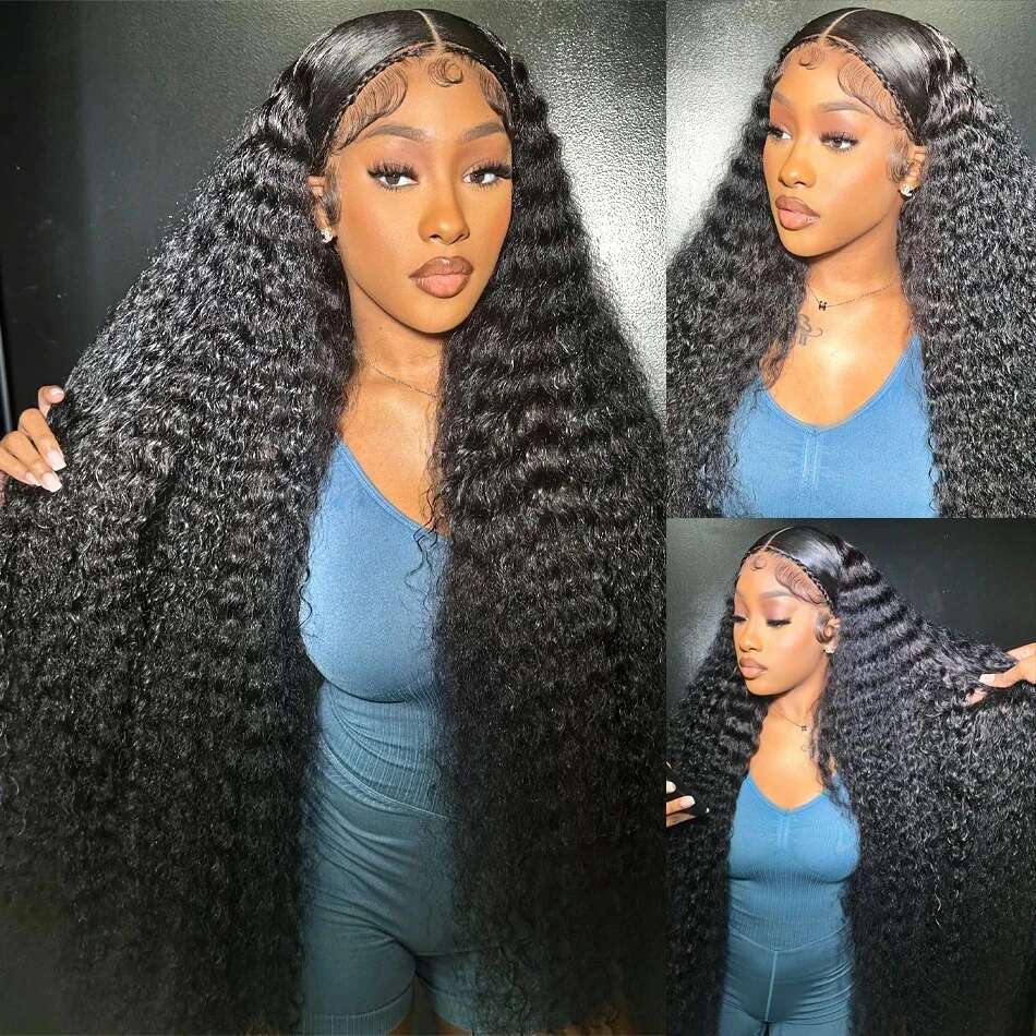 Water 13x6 hd Frontal Human 13x4 Deep Wave Front Wig For Black Women Remy Hair 30 inch Lace Curly Wigs