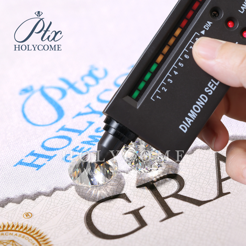 White Round Hundred Sided Cut Moissanite 0.5-5ct D Advanced Jewelry Rings Earrings Making Top Loose Moissanite Stone with GRA Certificate