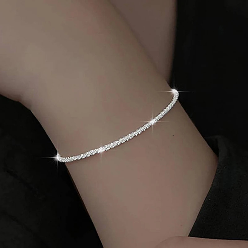 DiamondWorld Real 925 Sterling Silver Bracelet Sparkling 18k Gold Bracelet For Woman Engagement Party Fine Jewelry Gift 250520