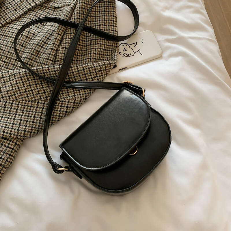 Women's Bags Designer Texture Small For Women 2019 Autumn/Winter New Korean Crossbody Saddle Fashionable French Minority Shoulder Bag