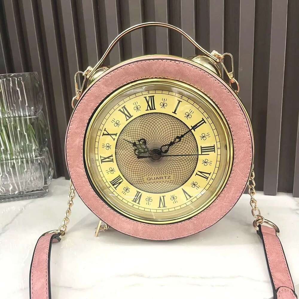 Designer Purses And Handbags Shoulder Bags Clock-Shaped Funny Women's Round Woman's Bag High Quality