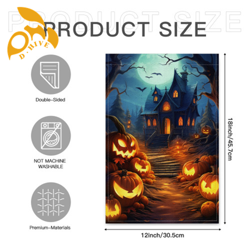 Free shipping Linen Garden Flag 12-18inch Home Patio Lawn Decorations Double sided printing
