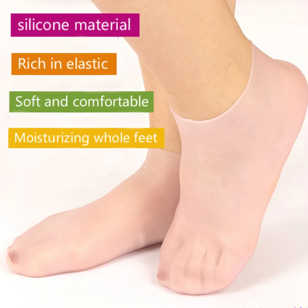 Foot Care Socks Moisturizing Silicone Gel Heel Socks Cracked Foot Skin Care Protectors 1 Pair