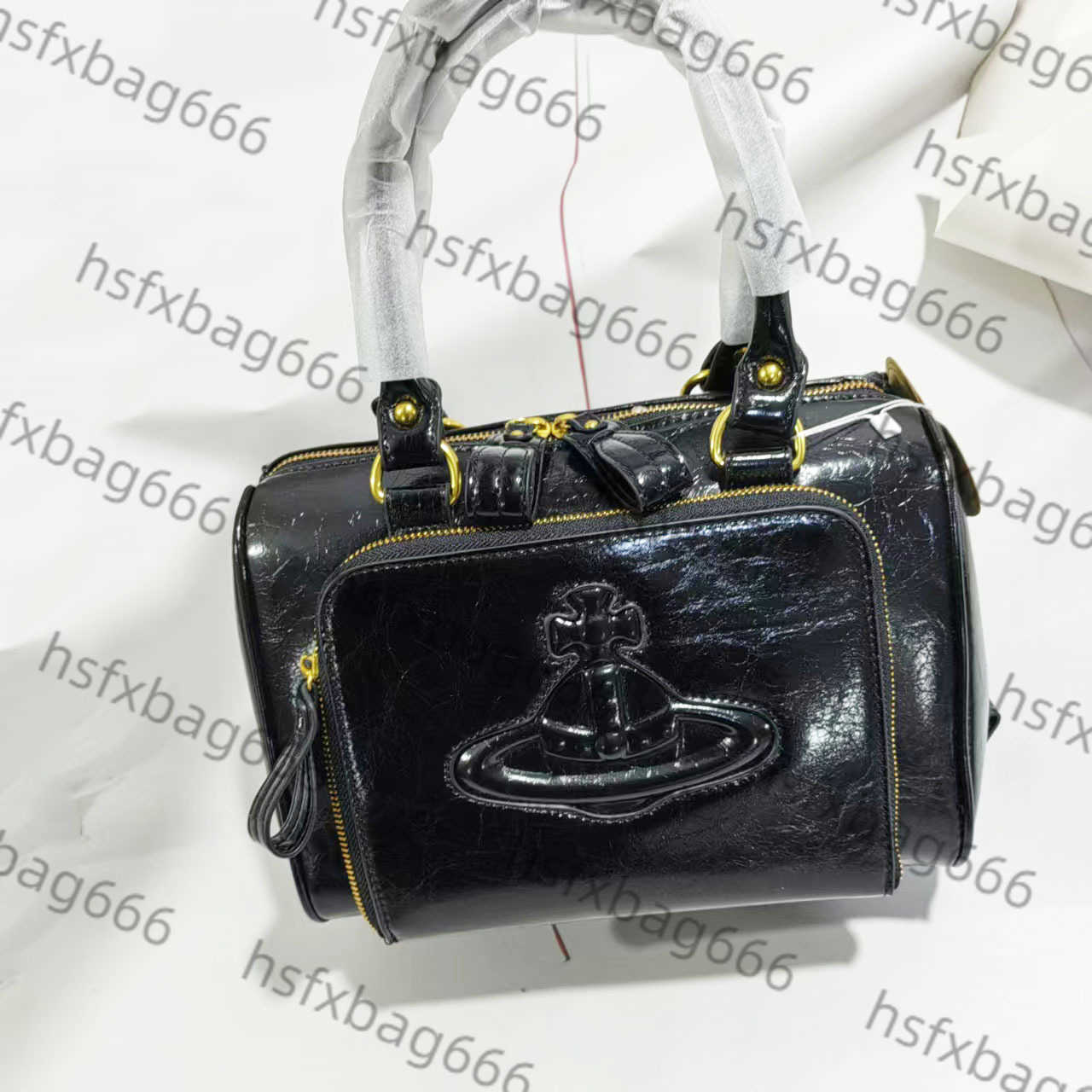 Empress Black Crossbody Bag 2025 Spring/summer Large Capacity Handbag Bowling for Women H250520