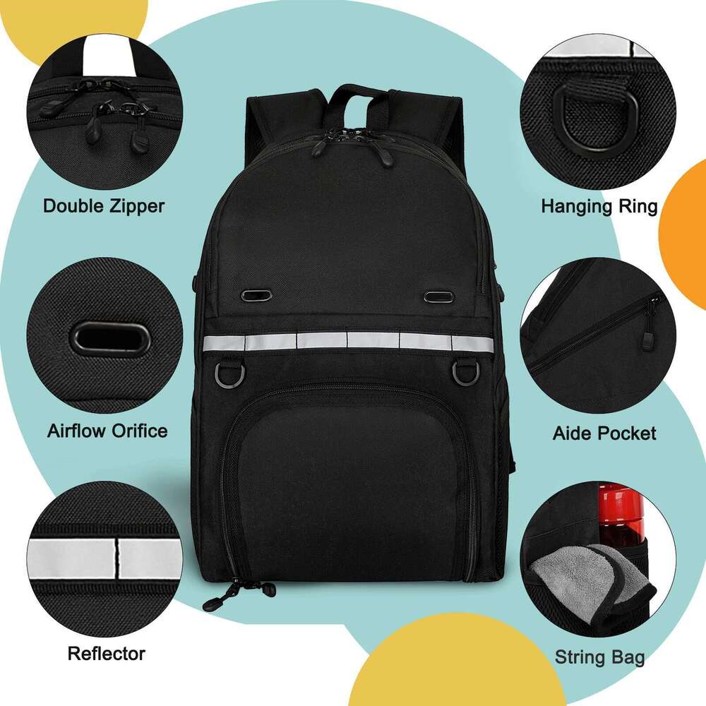 Goloni Backpack,Single Bowling Shoe Compartment Up to Size 16,Bowling Bag with Padded Ball Holder