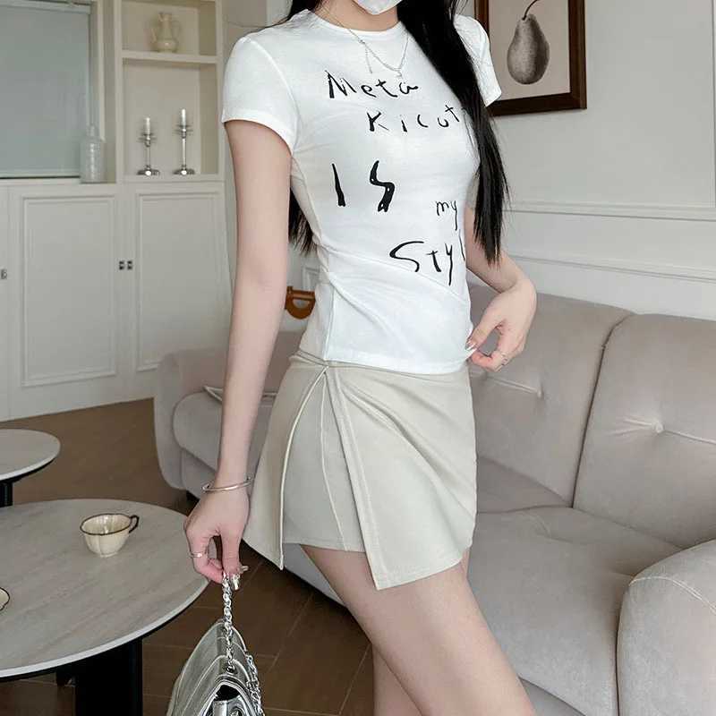Solid Color Side Split Yoga Skirts Women Summer 2025 New Anti-Glare Tight Wrap Hip Skirt Versatile High Waist Sports Short SkirtXJ250520