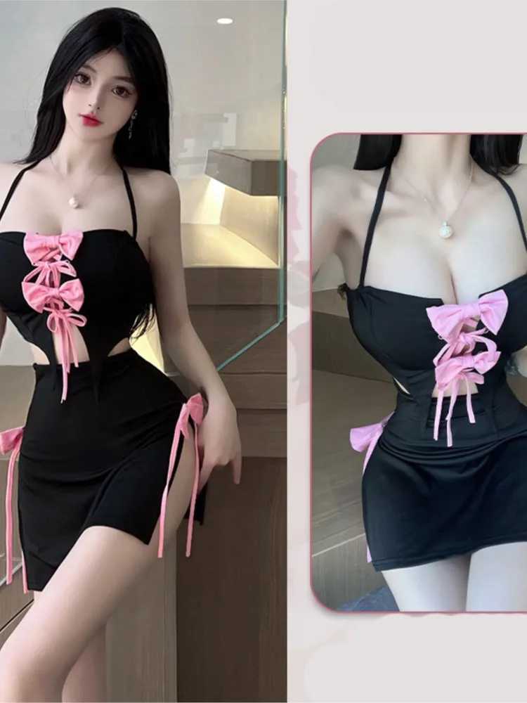 Dress strap tight fitting cute and sexy hip hugging skirt Green dress Party dress dresses women lingerie set Sex shop R250520