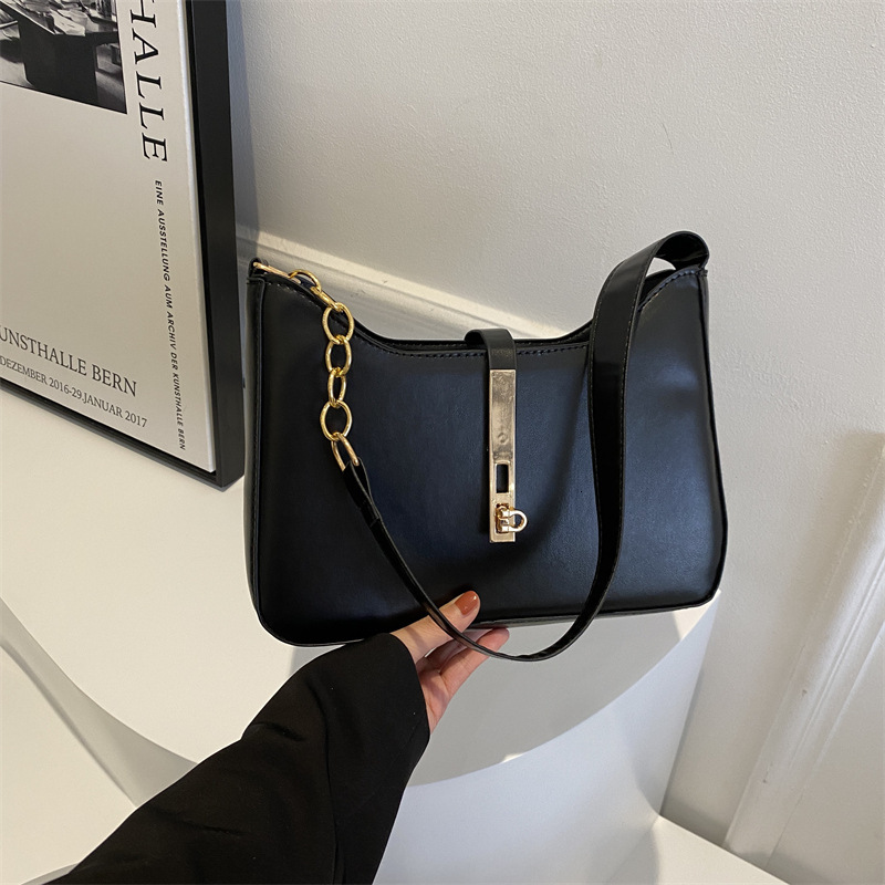 Free Delivery Designer Bag End Hand 2025 New Trendy Women's Autumn And Winter Simple Versatile Commuting Shoulder Texture Niche Armpit Luxury Bag