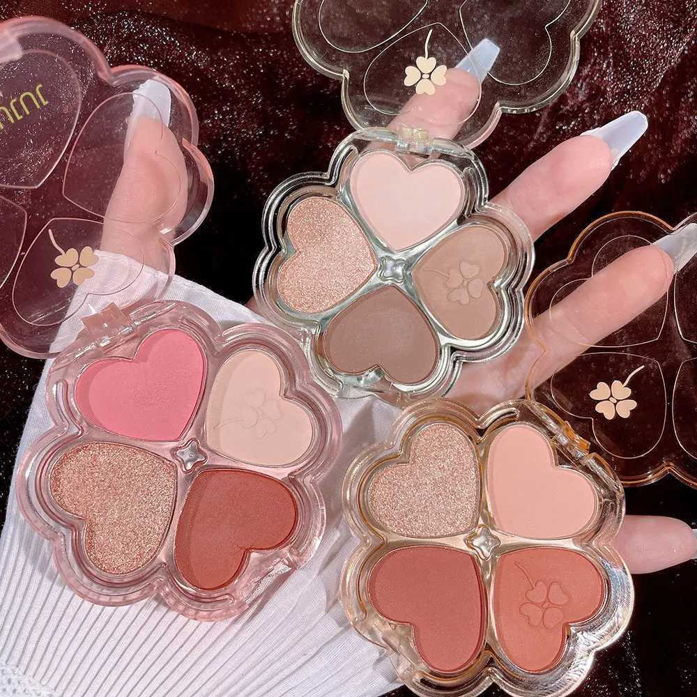 Lucky Clover Eyeshadow Palette Daily Earthy Color Fine Glitter Pearlescent Matte Pure Lust Four-Color Eyeshadow Palette W250520