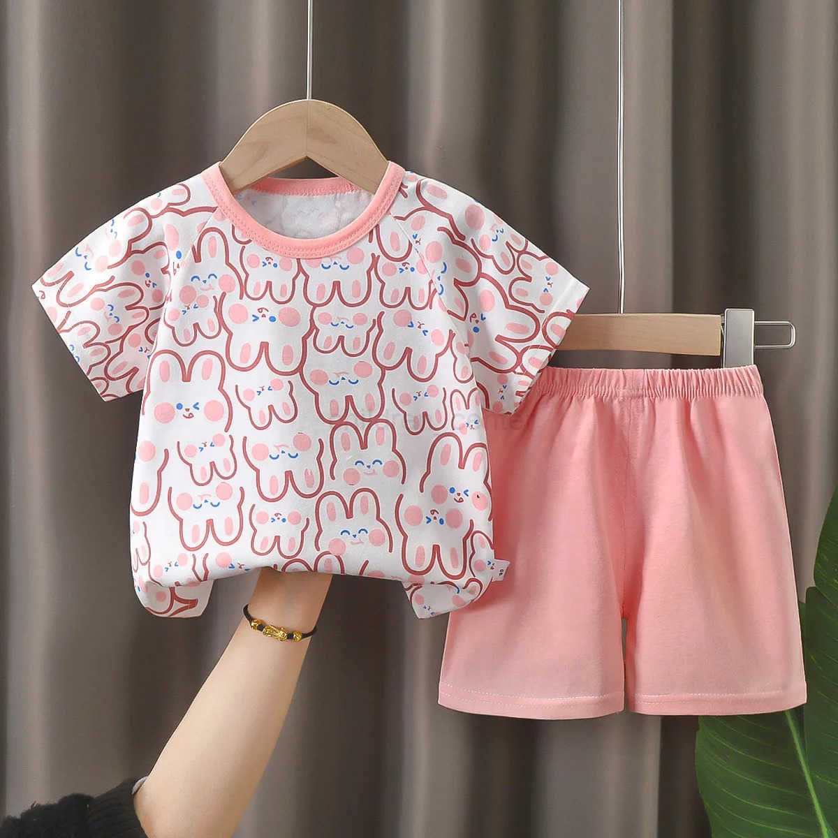 Disney girls clothes set Short Sleeve 2pcs Tshirt+Short 1 2 3 Years Old Summer New Clothing Girls Casual Loose Thin clothes W250520