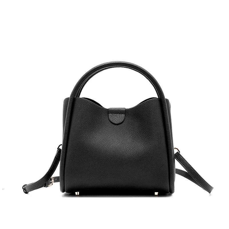 High Quality Designer Bags New Casual Cow Leather Women's Bucket Tote Brown Women Handbag High Quality Ladies Shoulder Crossbody Bag Black Coffe 