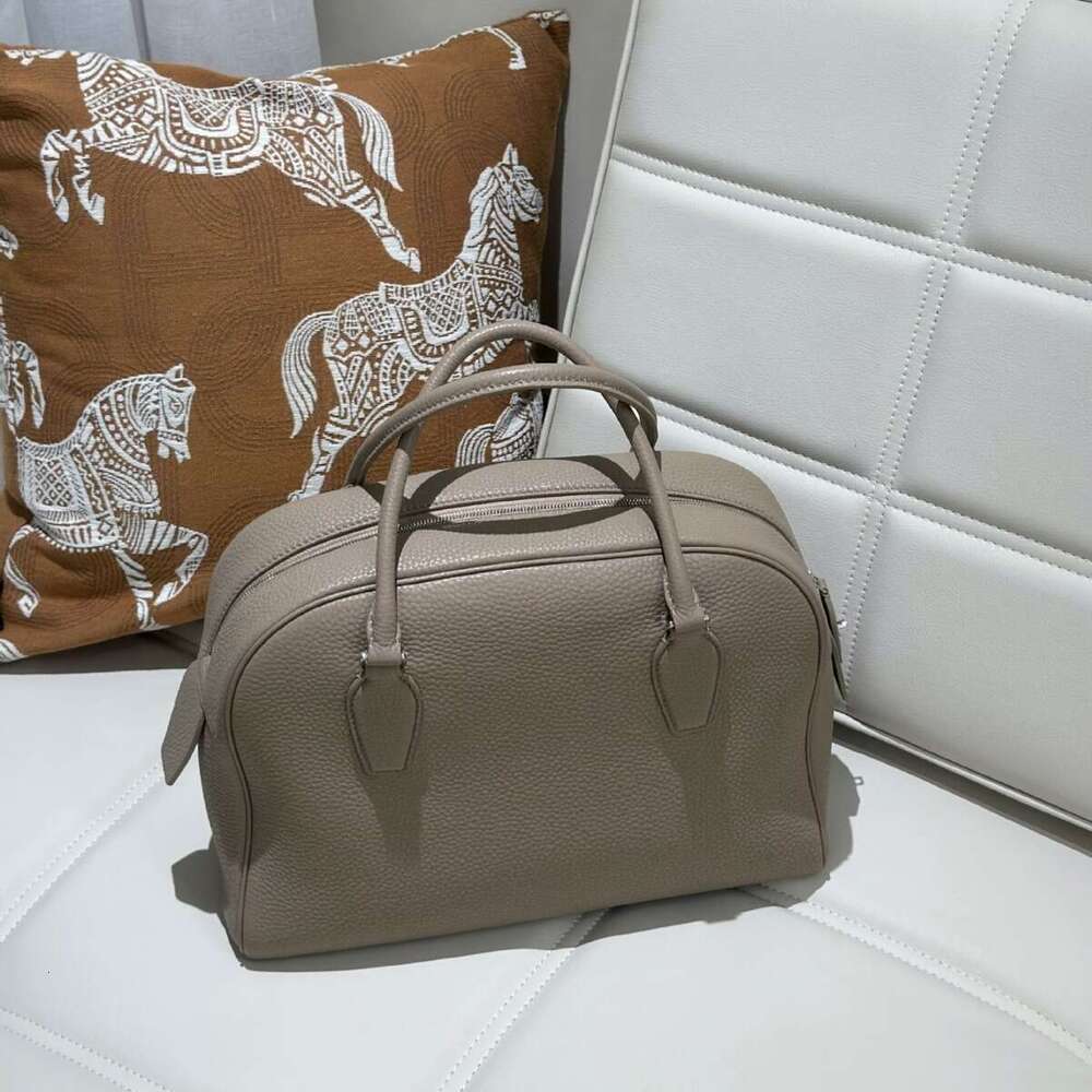 Tote Bag Bowling Large Capacity Boston Bag Women S Headband Imitation Deer Leather High End Feel Portable Briefcase Versatile Lady Bags