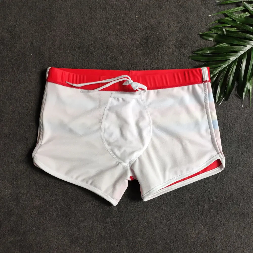 Mens Swimsuit Swim Trunks Strip Swimwear Surf Beach Shorts Quick Dry Brief Boxer Bathing Suits Beachwear Boardshort Underwear 250516Z