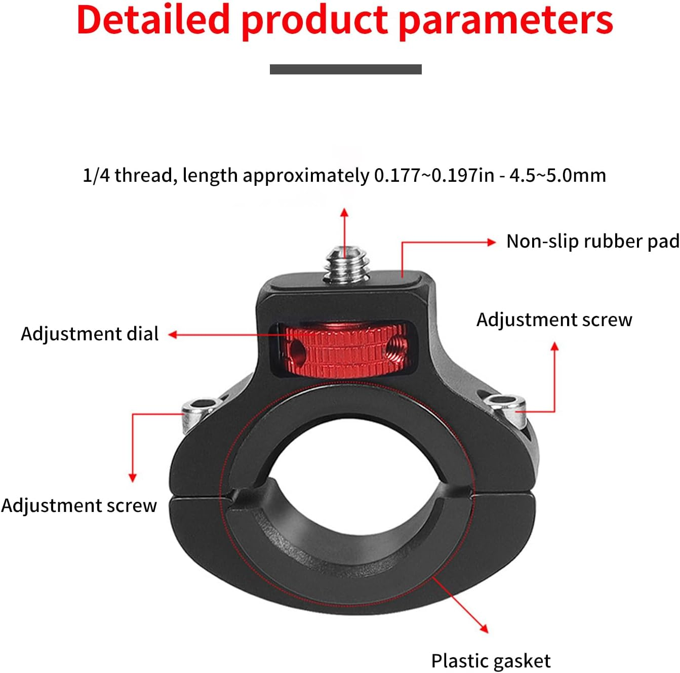 Aluminum Handlebar Mount for action camera ,Insta360,DJI Osmo,Akaso & Fill Light.360 Rotary Camera Mount w/Side Reinforcement & Anti-Reverse for Motor