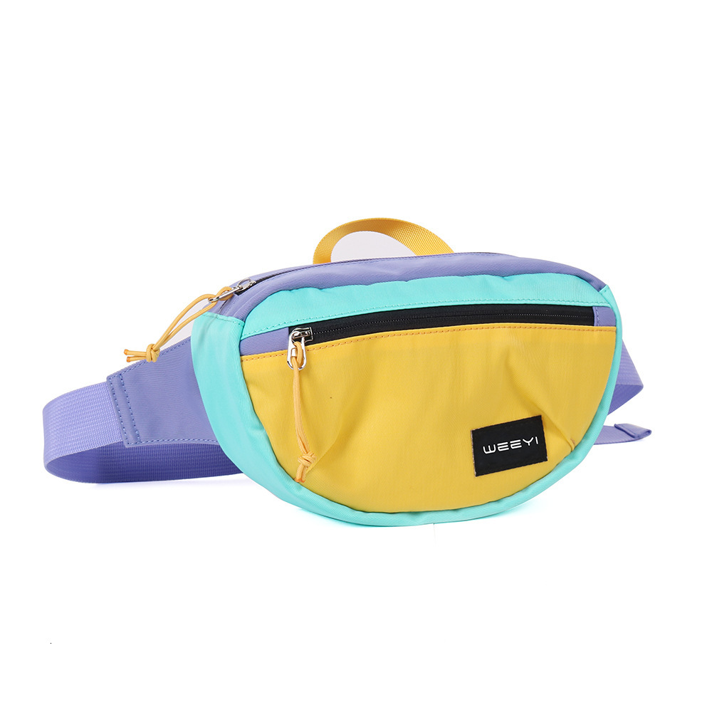 Waistband women's casual simple contrasting color design crossbody sports shoulder bag can be designed