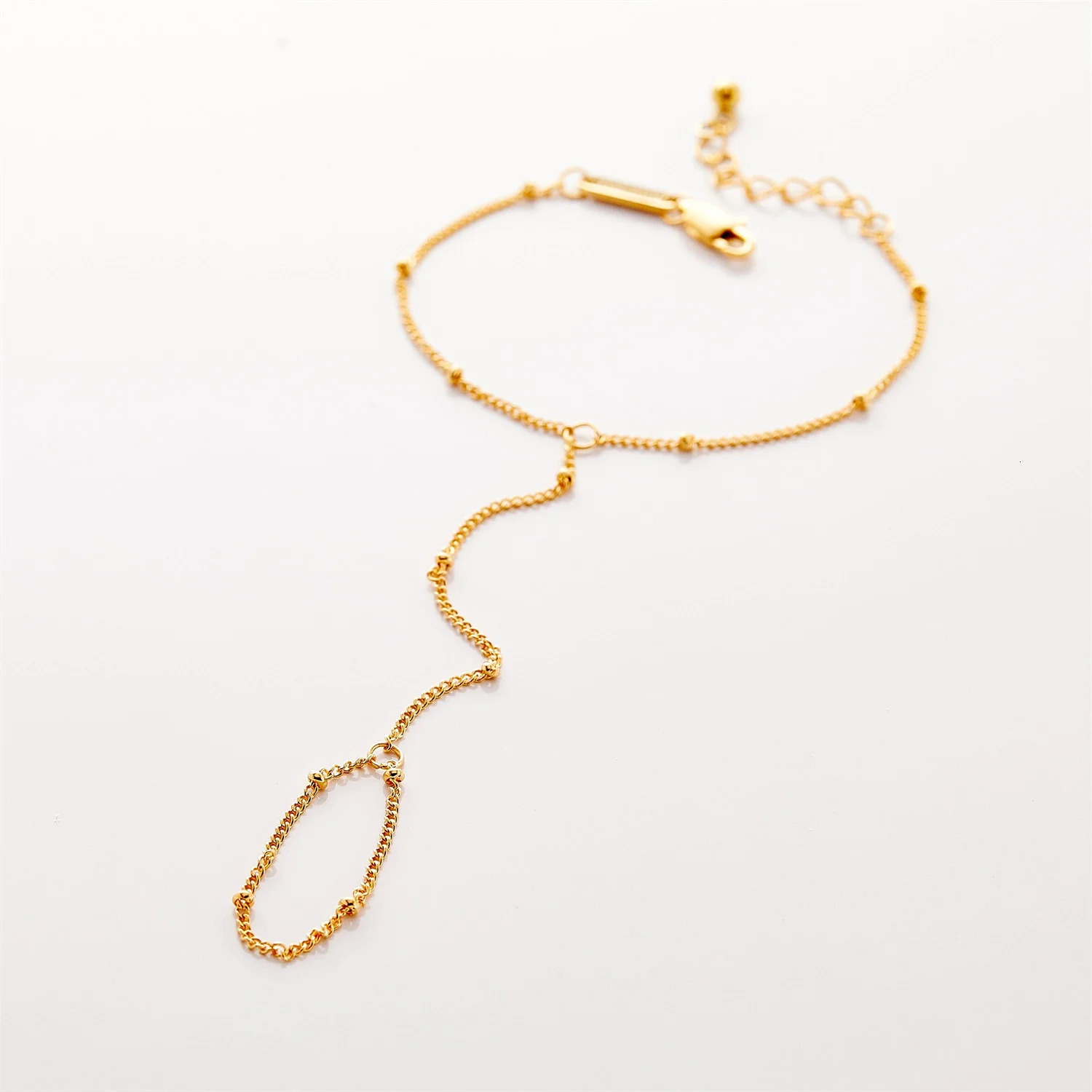 Bohemian Hand Chain Ring Gold Hand Chain Bracelet Satellite Dotted Chain Festival Hand Chain Festival Jewelry Gift for Her 250520