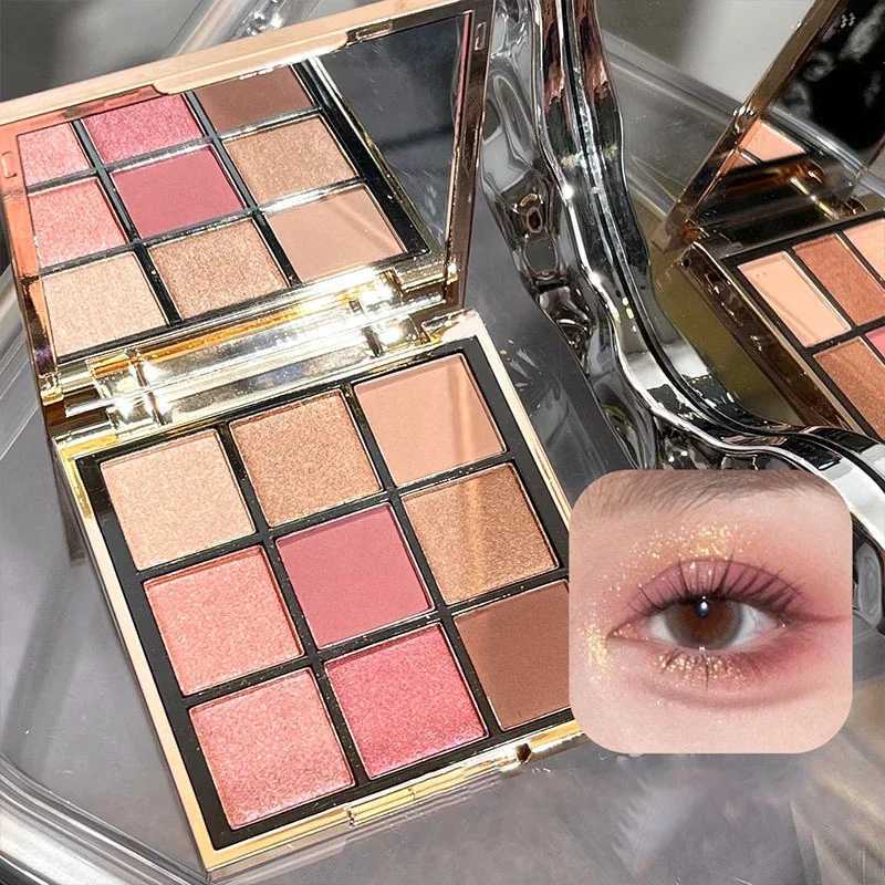 2025 New Glitter Eyeshadow Palette Pink Brown Pearly Gold Matte Shadow Nude Lasting Highlighter Powder Shiny Eyes CosmeticXJ250520