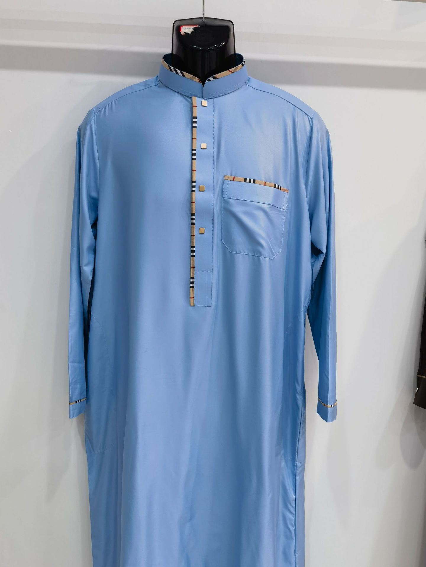 Fashion Designer Clothing New Classic Arab Robe Men's Muslim Ethnic Clothing 2025 New Style