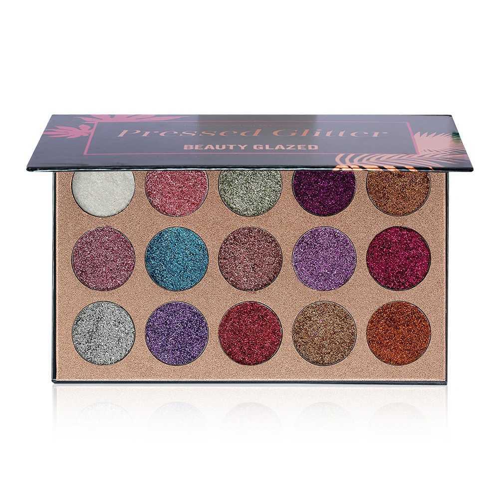 Beauty Glazed 15 Colors Eyeshadow Palette Glitter Shimmer Palette W250520