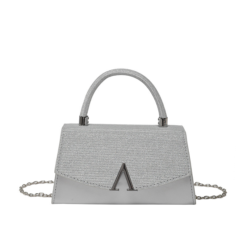 New Personalized Leisure Texture Small Square Bag Spring New Western Fashion Women's Single Shoulder Crossbody Bag Fashion Shining Designer Handb