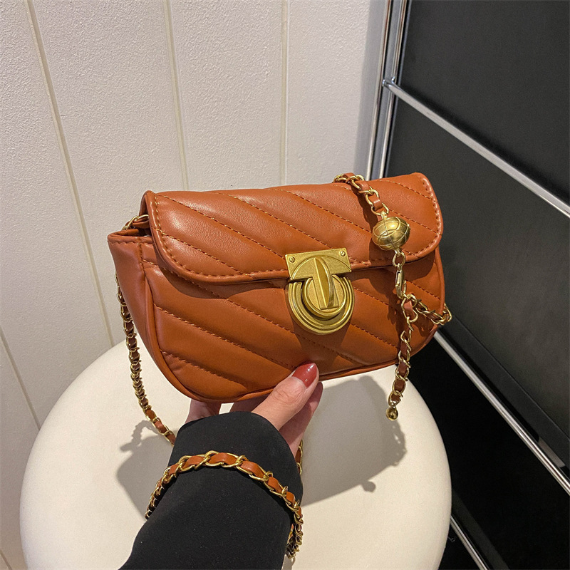 Free Delivery Designer Bag Texture 2025 Spring New Trend Women's Crossbody Fashion Chain Small Square Luxury 0258