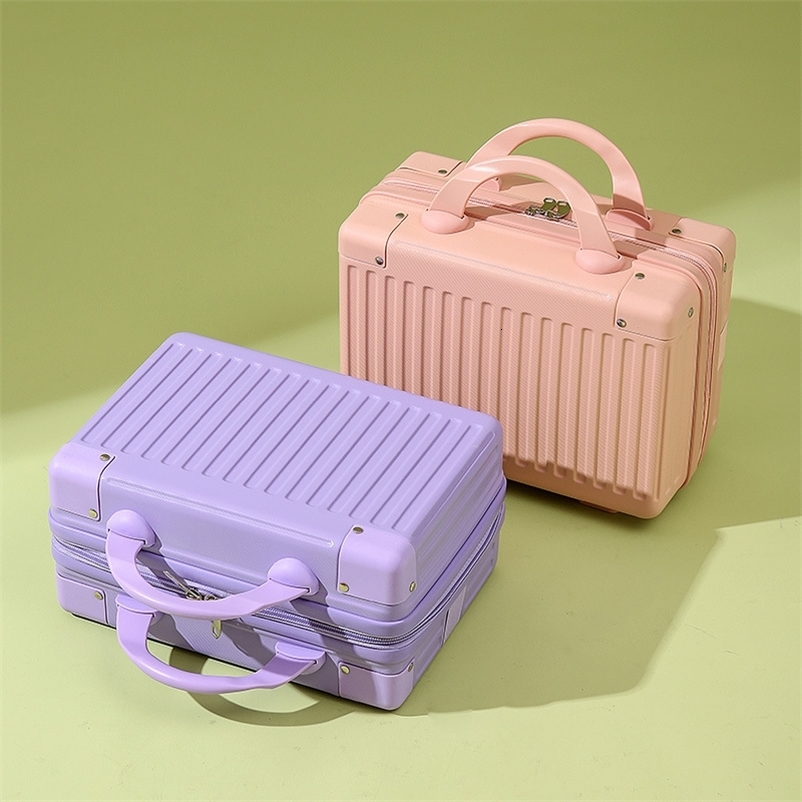 14-inch Carry-on Hand Suitcase Cosmetic Bag Small Cabin Travel Mini Suitcase Storage Box Cases Luggage for Women 250519