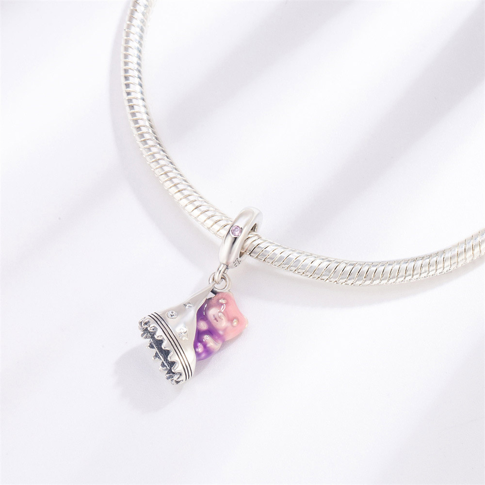 FewDook 2025 Summer New Fruit Series Blueberry, Lemon & Avocado Gummibear Charm Fit Original Pan Charms Bracelet High Quality Accessories Jewelry Desi