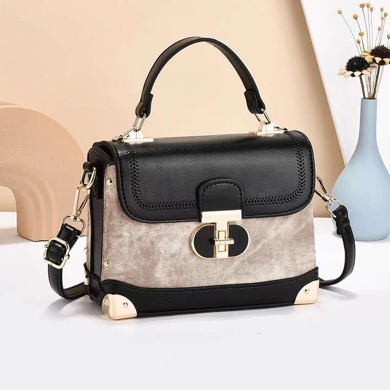 Square handbag fashionable single shoulder crossbody classic style Taizhou women s bag button flip cover